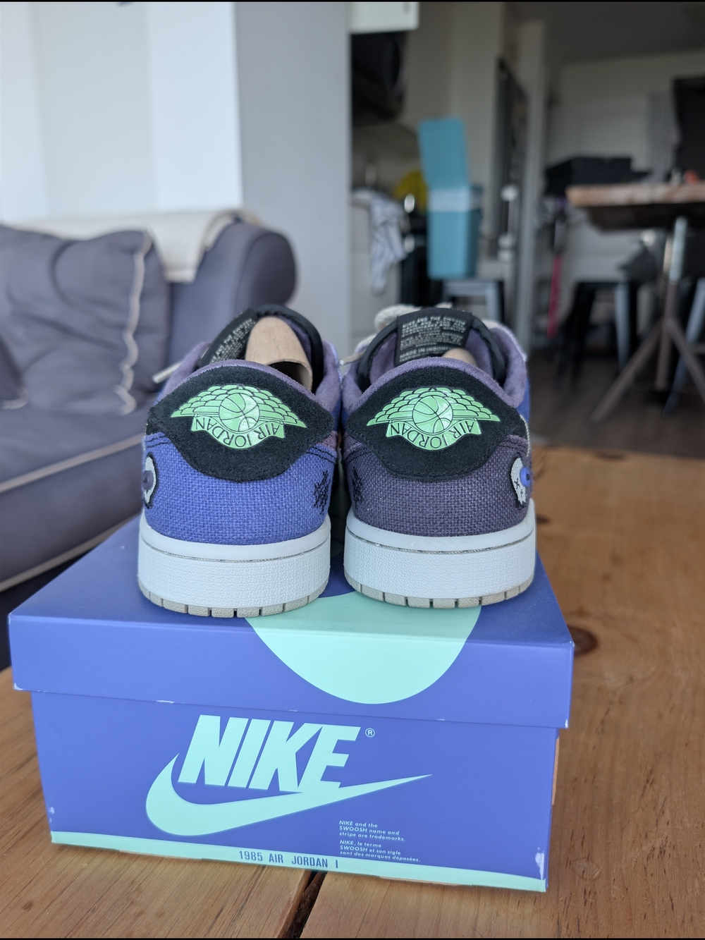 Jordan 1 Low Sz 8 Zion Williamson - Voodoo With Box + Receipt - Picture 3 of 4